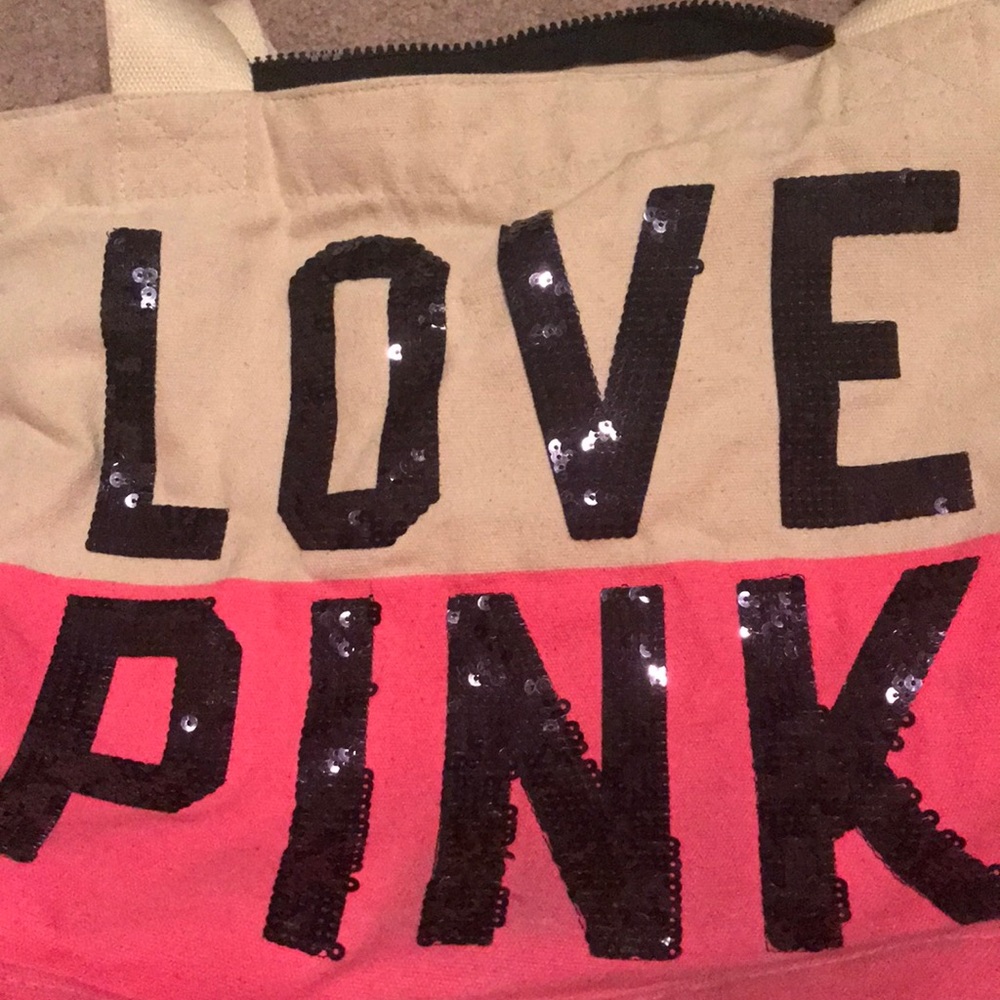 Victoria Secret Pink Sequin Tote / Beach Bag